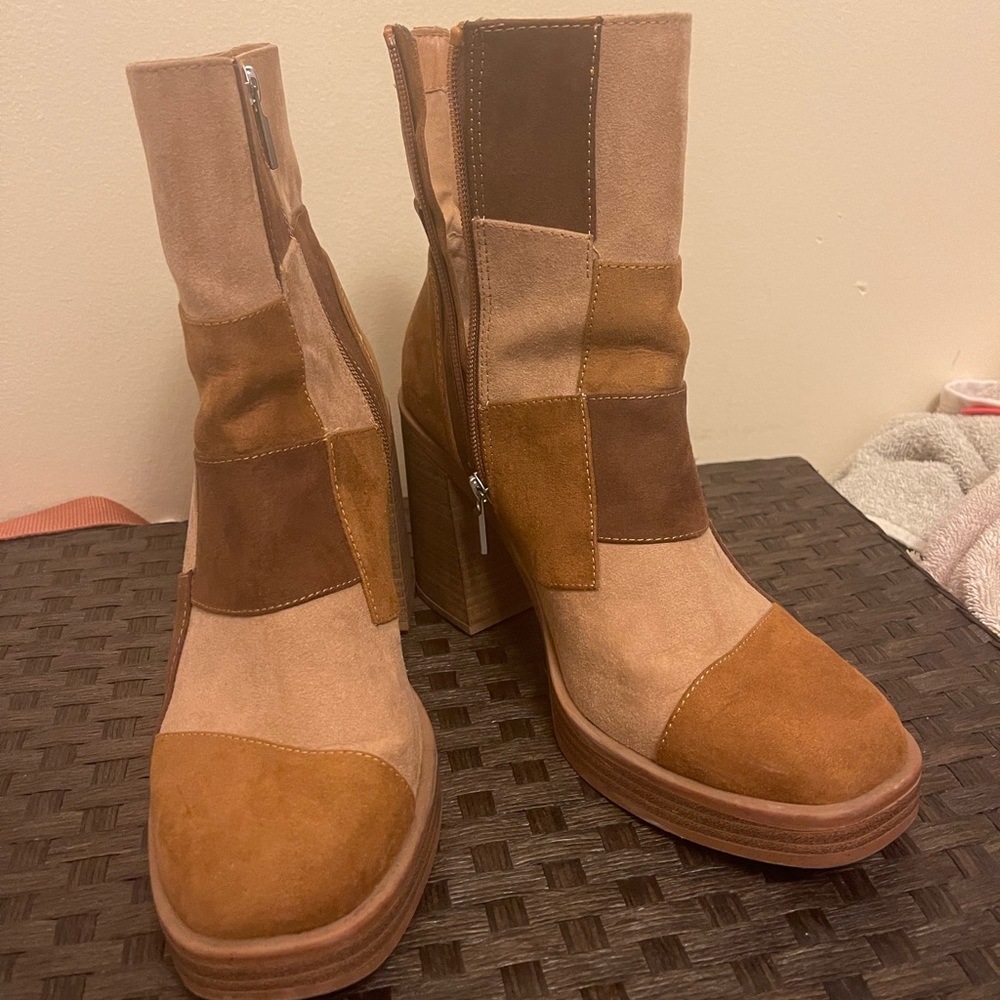 Patchwork booties